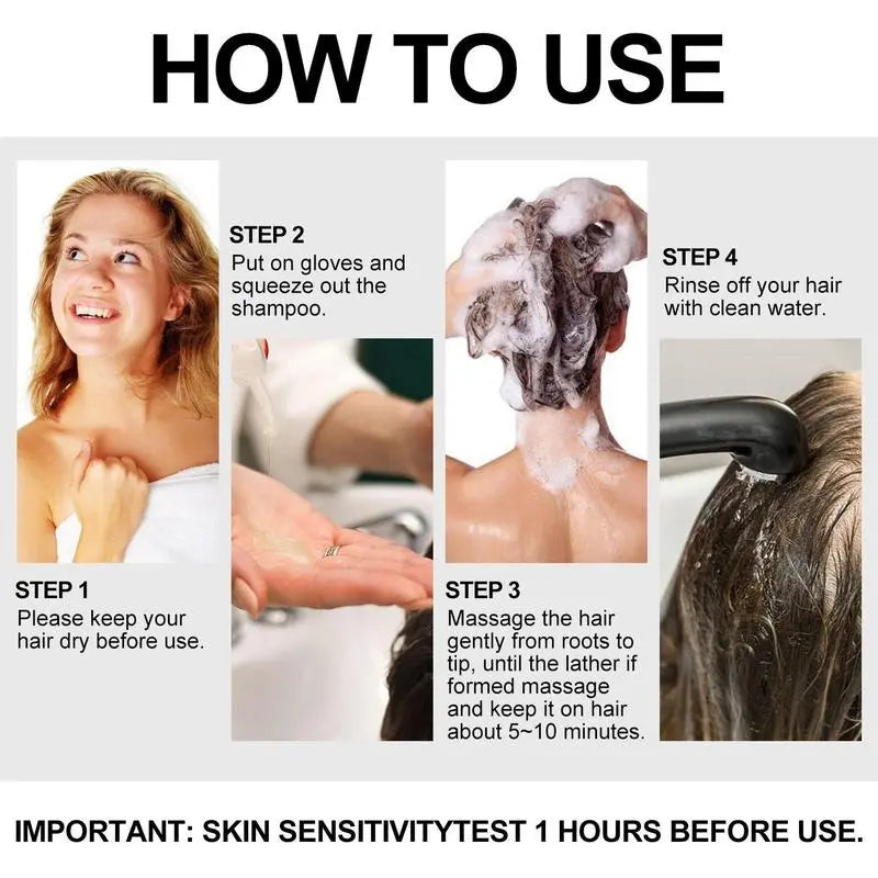 1 Box 6-In-1 Hair Dye Shampoo, Plant-Based Bubble Wash Hair Color with No Scalp Staining, Portable Natural Hair Dye, Hair Care & Styling Products, Hairdye Shampoo