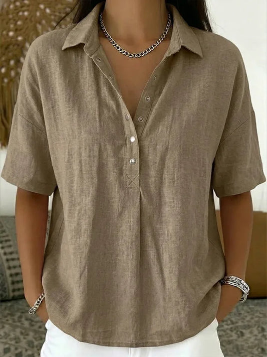 Macarena | Blusa con cuello y detalle de botones