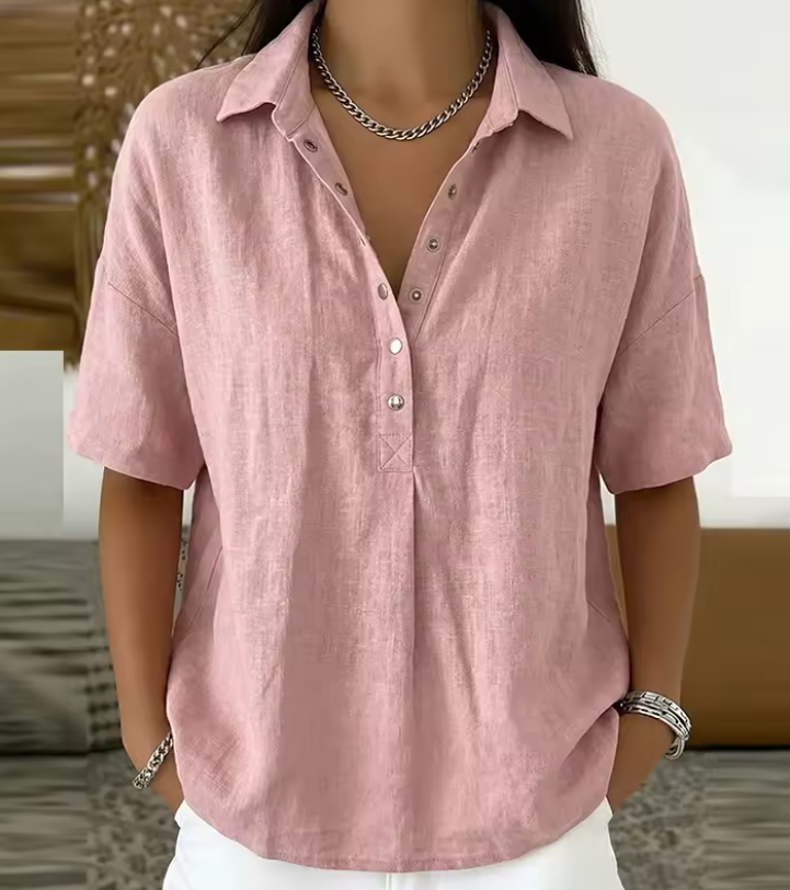 Macarena | Blusa con cuello y detalle de botones