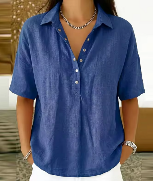 Macarena | Blusa con cuello y detalle de botones