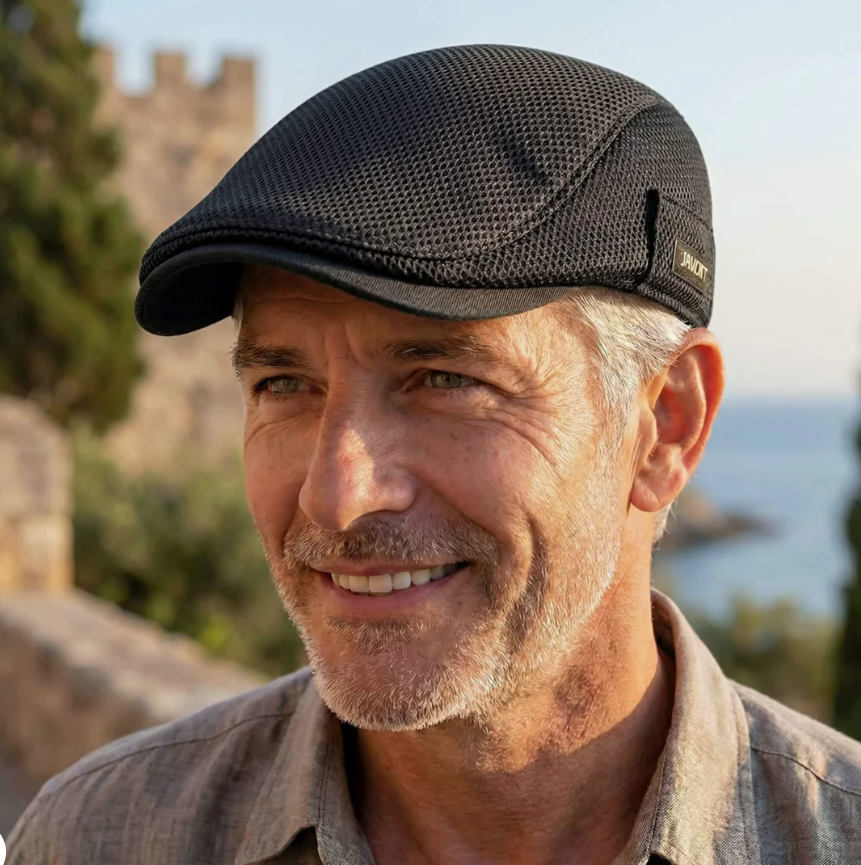 Gorra de malla | Gorra plana informal para hombre