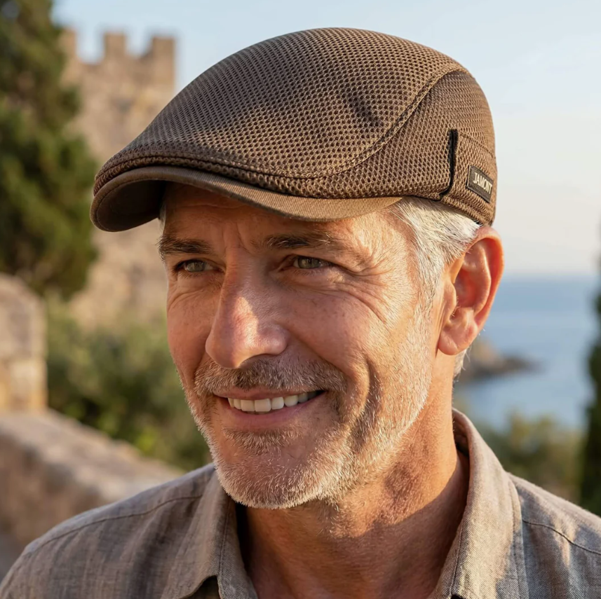 Gorra de malla | Gorra plana informal para hombre
