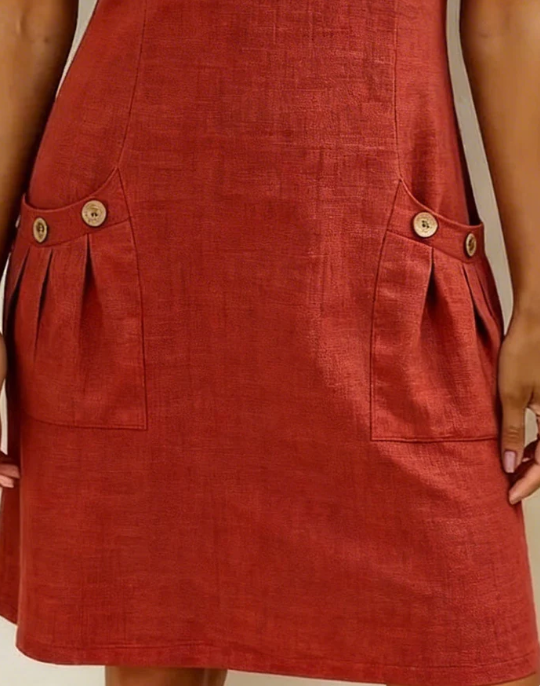 Mónica | Vestido de algodón con cremallera