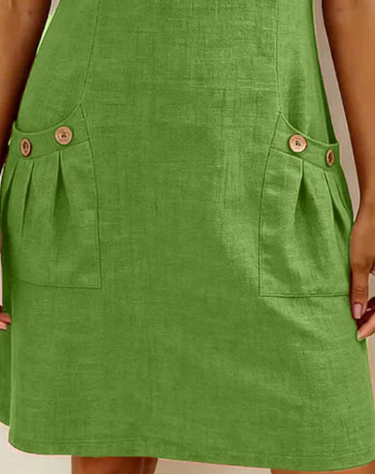 Mónica | Vestido de algodón con cremallera